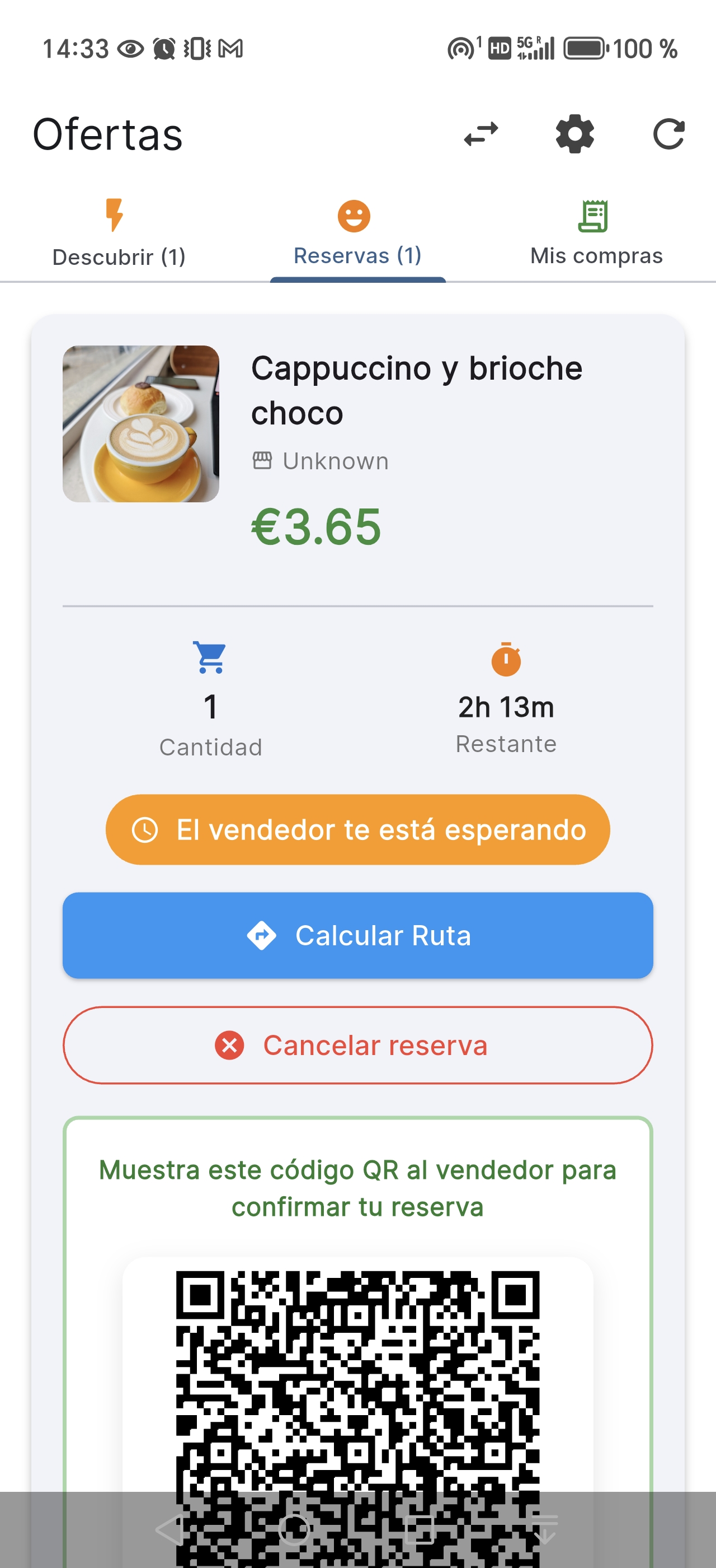 Reserva tu oferta con un clic